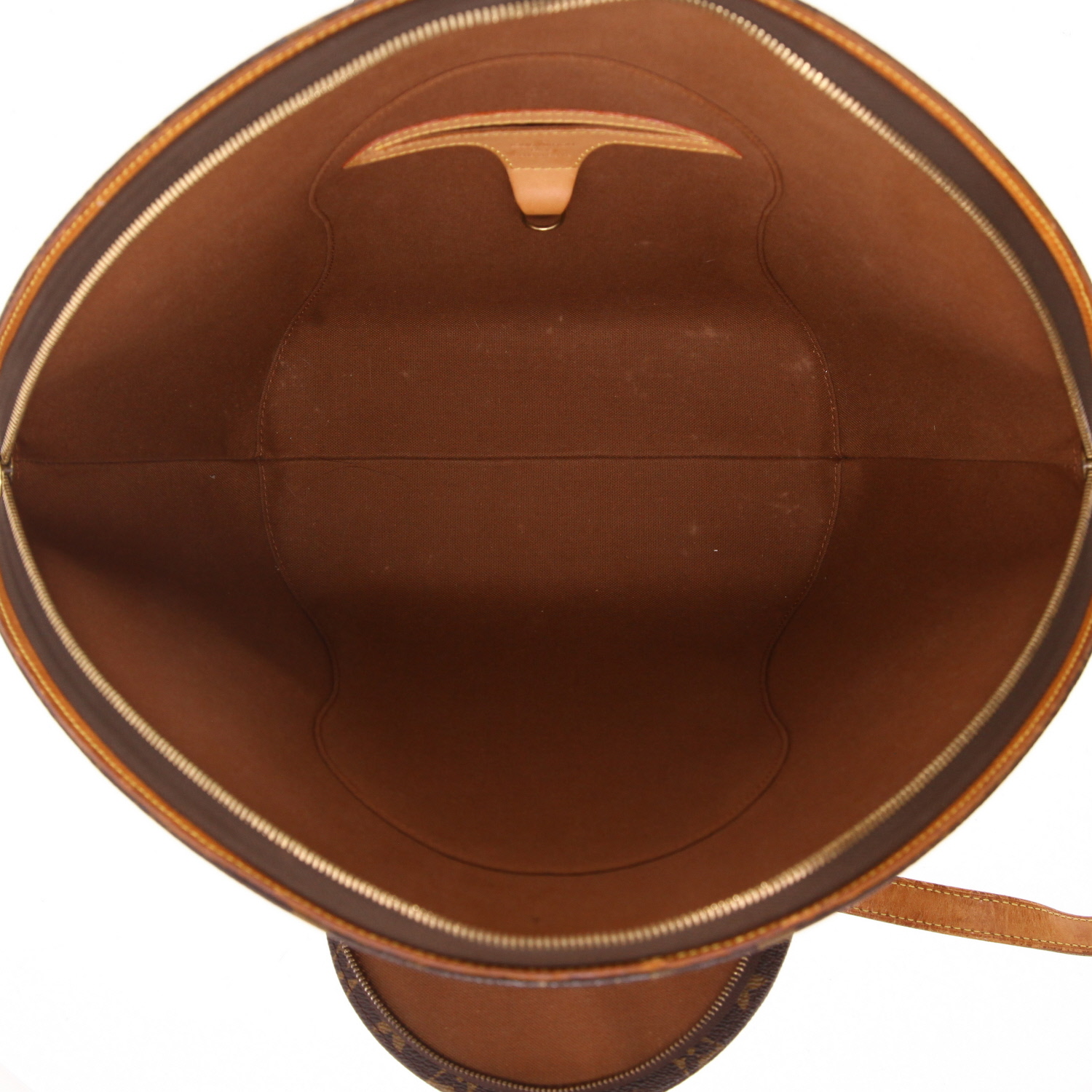 Louis Vuitton  Ellipse handbag  in brown monogram canvas  and natural leather - Detail D3