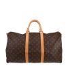 Louis Vuitton  Keepall 50 travel bag  in brown monogram canvas  and natural leather - Detail D1 thumbnail