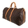 Louis Vuitton  Keepall 50 travel bag  in brown monogram canvas  and natural leather - Detail D2 thumbnail