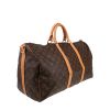 Louis Vuitton  Keepall 50 travel bag  in brown monogram canvas  and natural leather - Detail D3 thumbnail