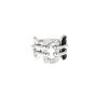 Half-articulated Chanel Première ring in white gold, diamonds and onyx - 360 thumbnail