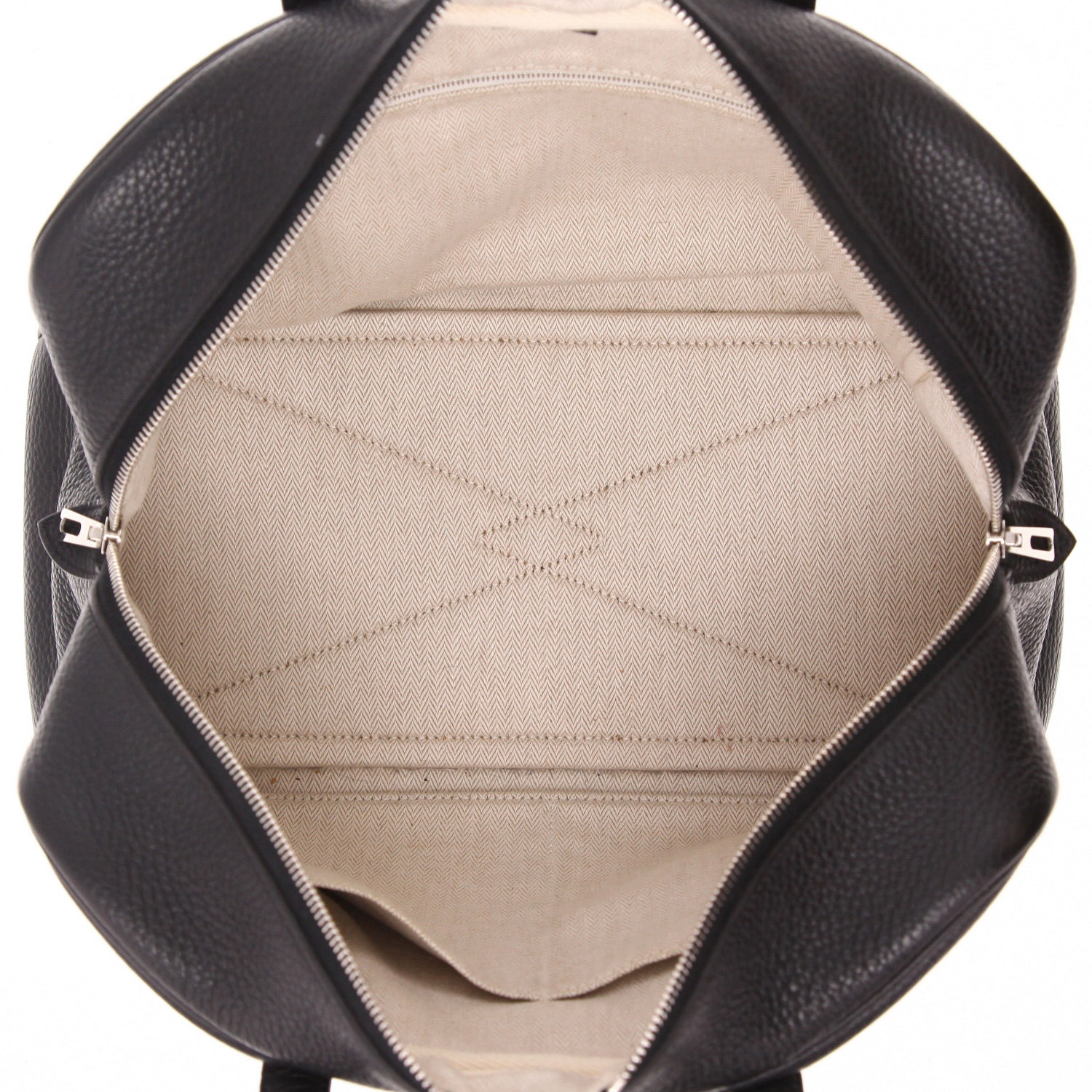 Hermès  Victoria handbag  in black togo leather - Detail D3