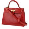 Borsa Hermès  Kelly 25 cm in coccodrillo niloticus arancione Sanguine - 00pp thumbnail