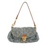 Bolso de mano Louis Vuitton  Pleaty modelo pequeño  en lona denim Monogram azul y cuero natural - 360 thumbnail