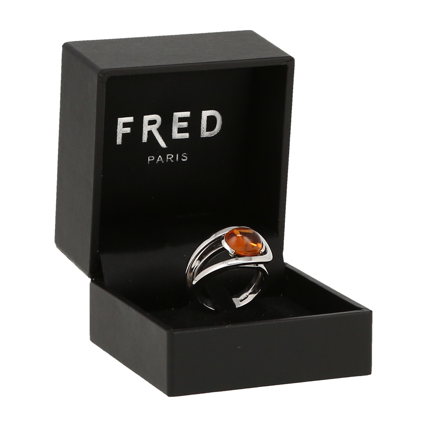 Bague Fred Sunlight en or blanc et citrine - Detail D2