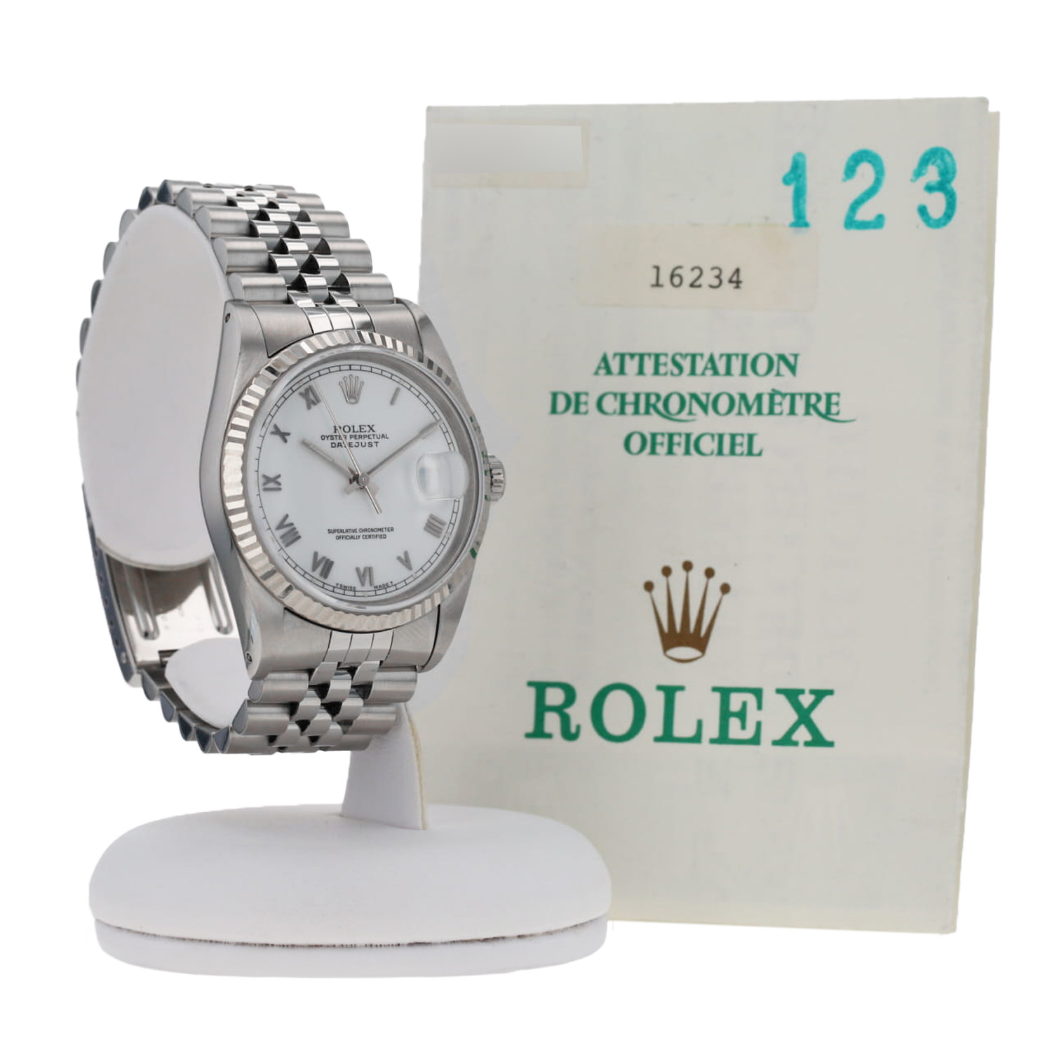 Rolex Datejust  in gold and stainless steel Ref: Rolex - 16234  Circa 1991 - Detail D2