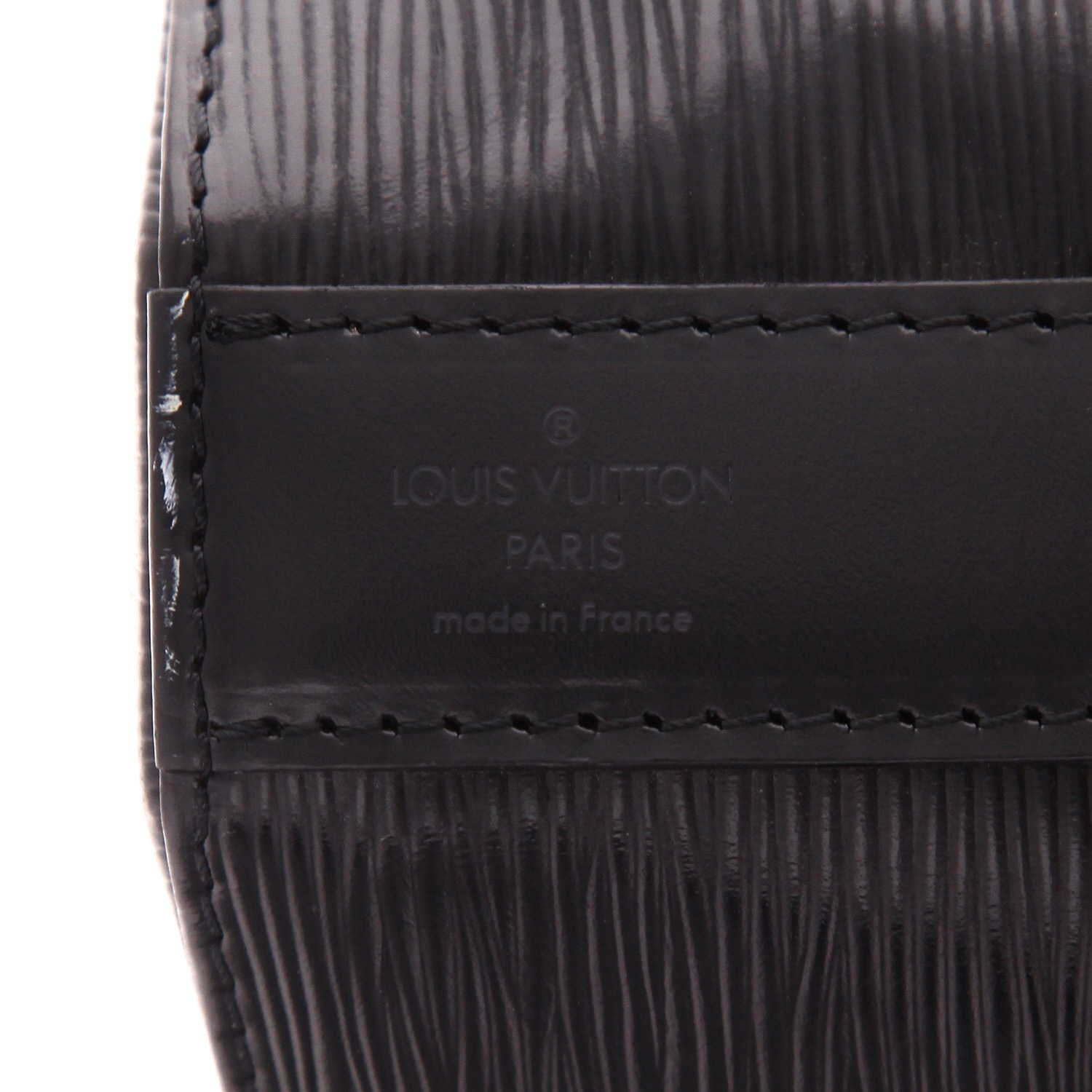 Sac à main Louis Vuitton  Sac d'épaule en cuir épi noir - Detail D2