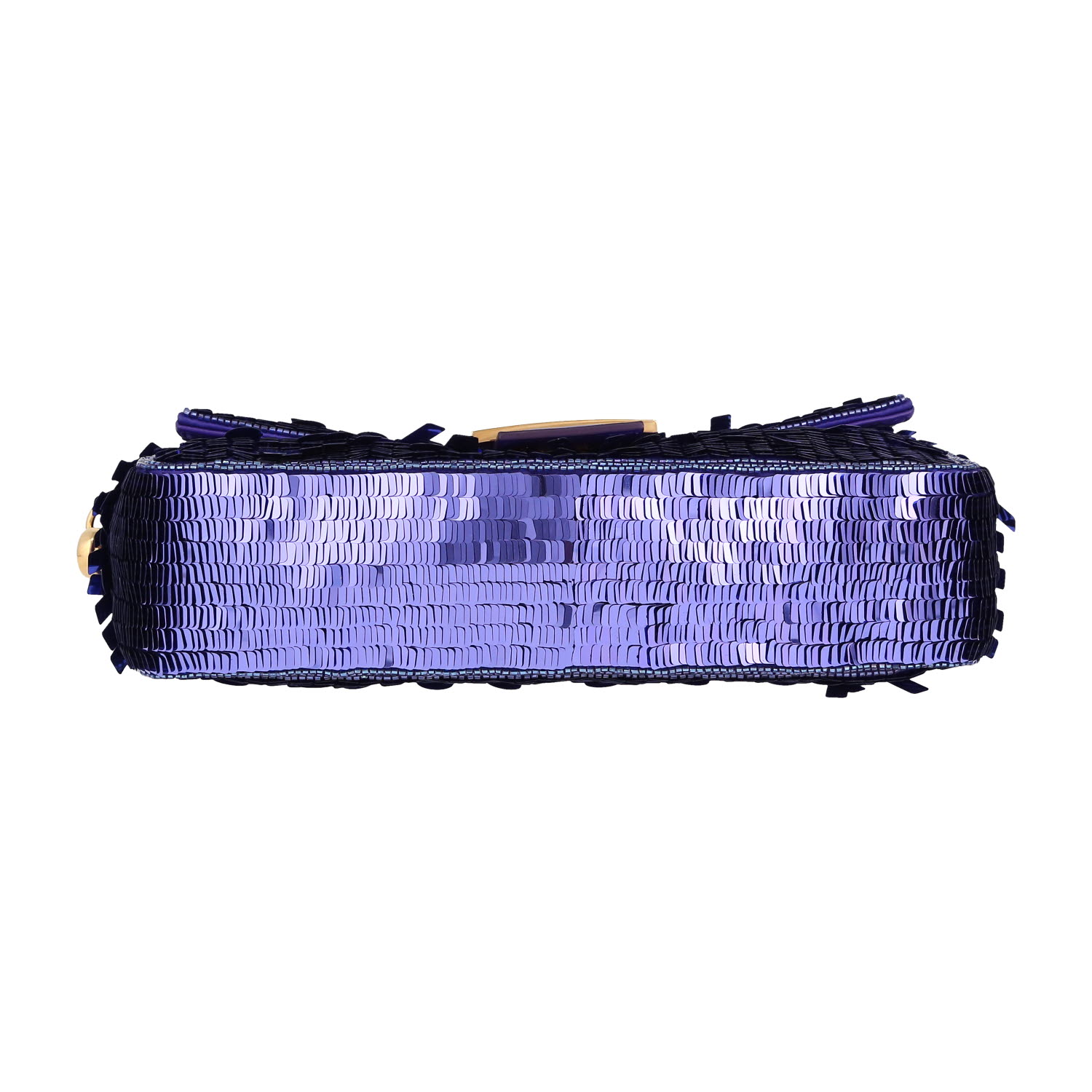 Sac bandoulière Fendi  Baguette en toile et cuir violette - Detail D1