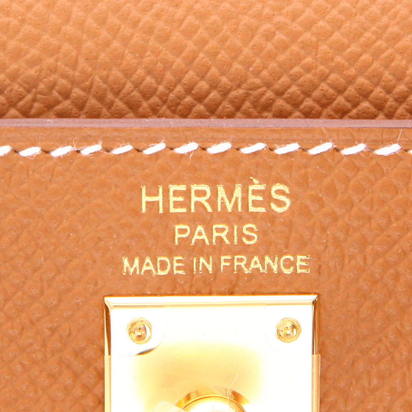 Borsa Hermès  Kelly 25 cm in pelle Epsom gold - Detail D2