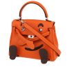 Borsa Hermès  Quelle Idole in pelle Swift arancione e marrone - 00pp thumbnail