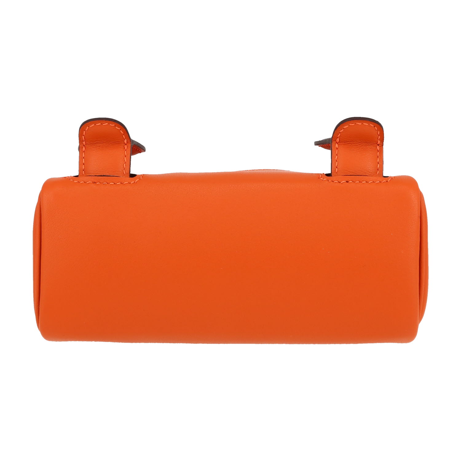 Borsa Hermès  Quelle Idole in pelle Swift arancione e marrone - Detail D1