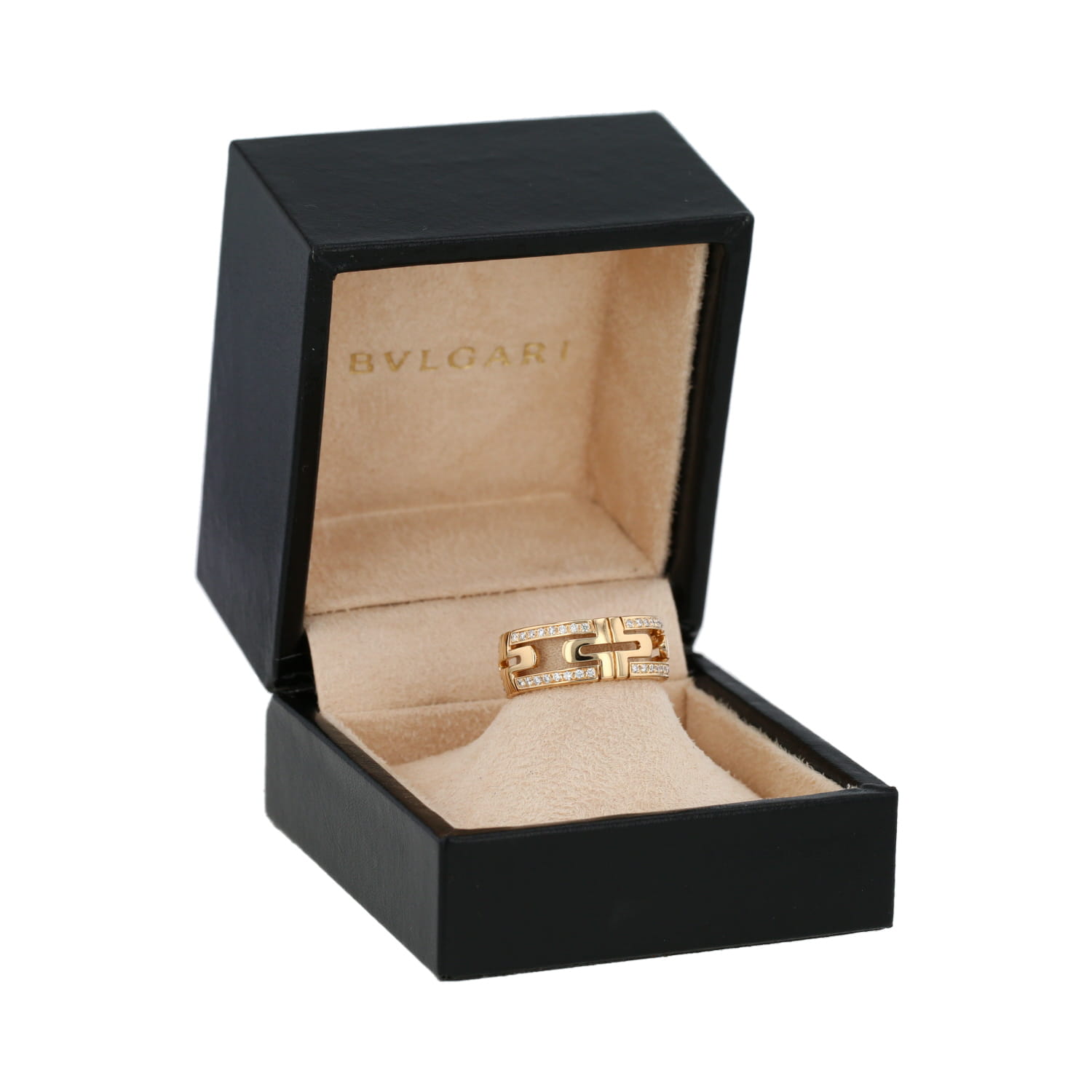 Bulgari Parentesi ring in yellow gold and diamonds - Detail D2