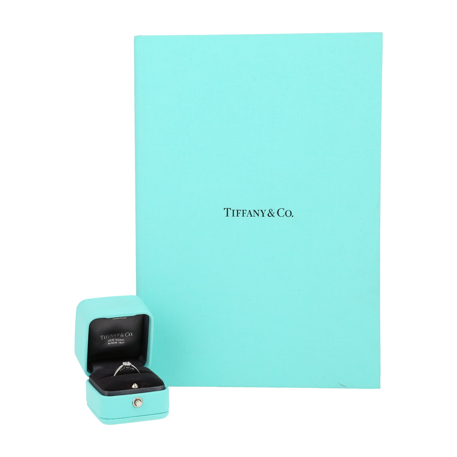 Sortija solitaria Tiffany & Co Harmony de platino y diamantes - Detail D2