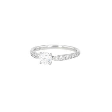 Bague solitaire Tiffany & Co Harmony en platine et diamants