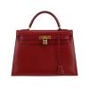 Borsa Hermès  Kelly 32 cm in pelle box bordeaux - 360 thumbnail