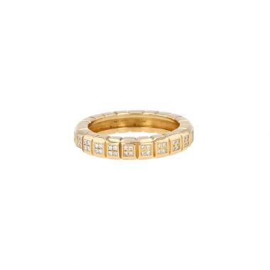 Anello Chopard Ice Cube in oro giallo e diamanti