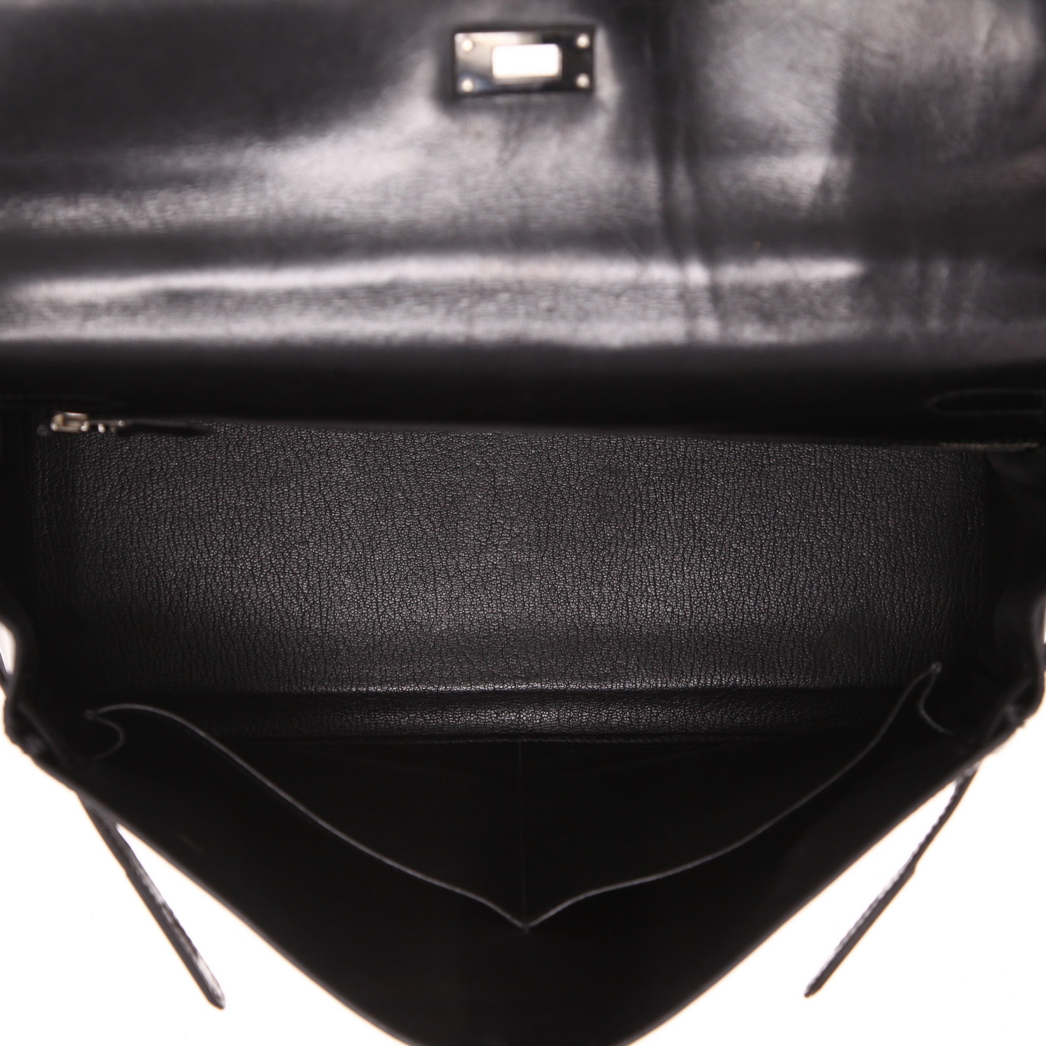 Hermès  Kelly So Black handbag  in black box leather - Detail D3