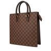 Bolso de mano Louis Vuitton  Sac Plat en lona a cuadros ébano y cuero marrón - 00pp thumbnail