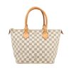 Borsa Louis Vuitton  Saleya in tela a scacchi azzurro e pelle naturale - 360 thumbnail