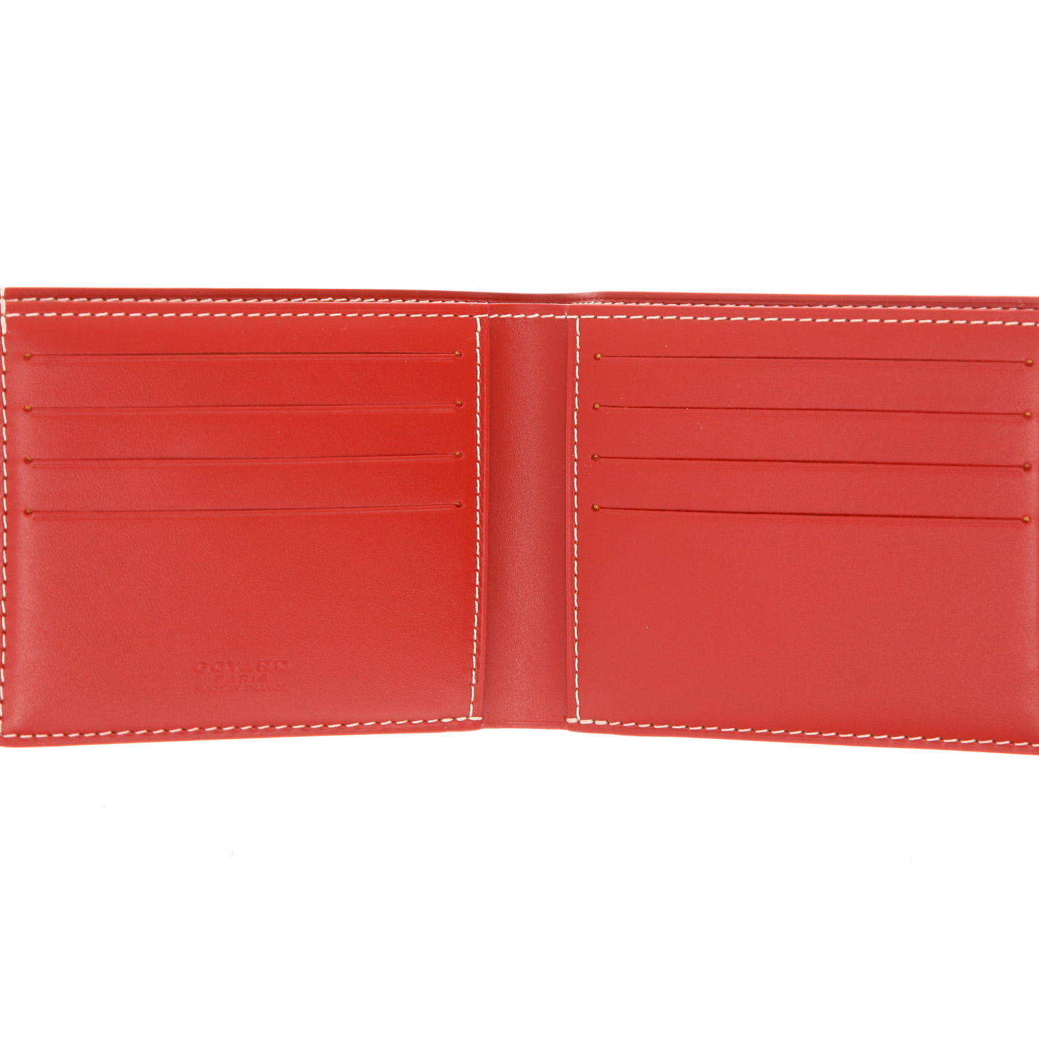 Portefeuille Goyard  Victoire en toile Goyardine rouge - Detail D3