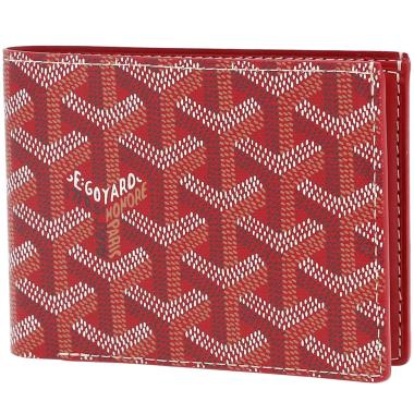Portafoglio Goyard  Victoire in tela Goyardine rossa