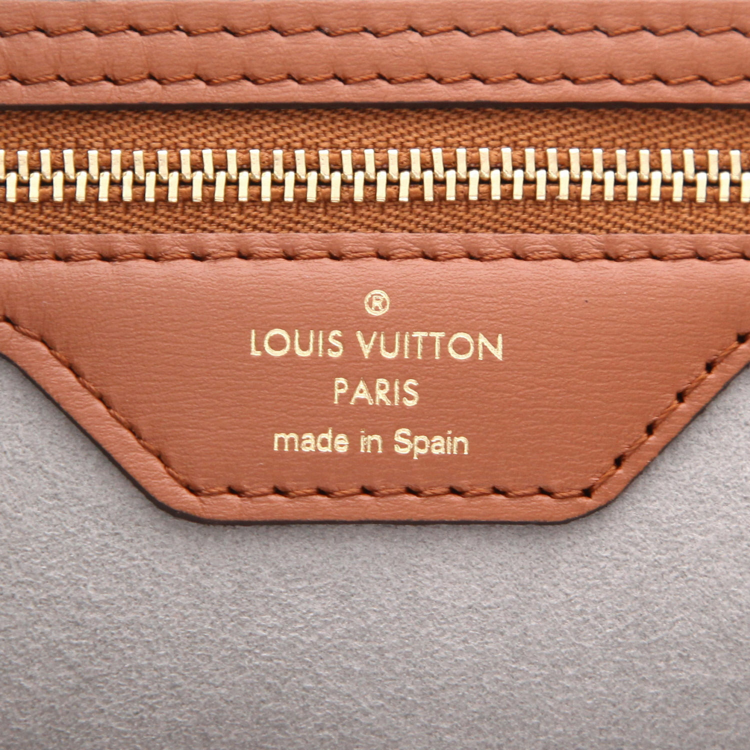 Bolso Cabás Louis Vuitton  Neverfull Editions Limitées en lona Monogram plateada y cuero marrón - Detail D2