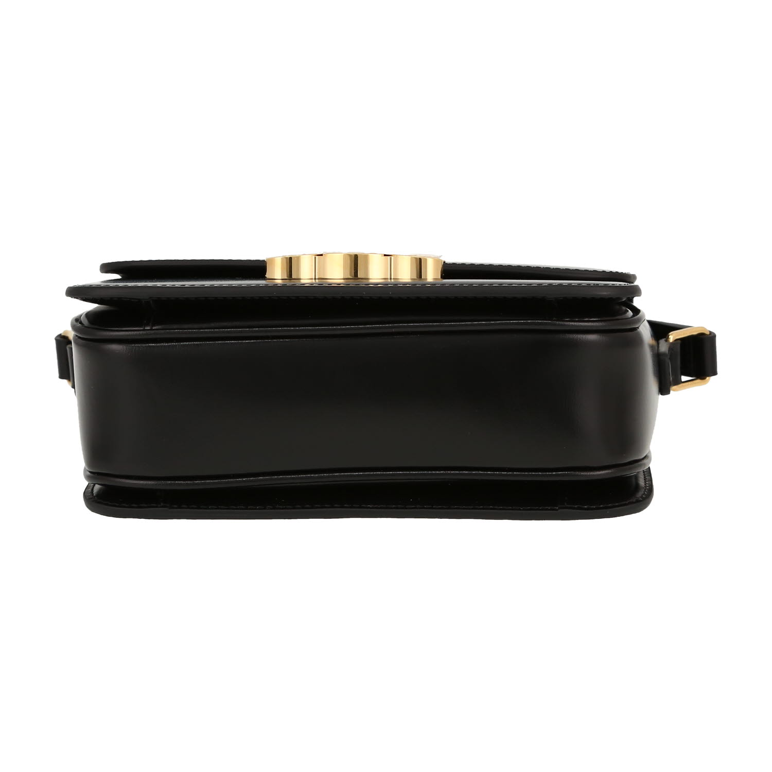 Celine  Triomphe Teen shoulder bag  in black leather - Detail D1