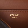 Celine  Tabou shoulder bag  in brown "Triomphe" canvas  and brown leather - Detail D2 thumbnail