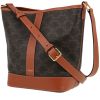 Celine  Seau small model  shoulder bag  in brown monogram canvas  and brown leather - 00pp thumbnail