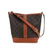 Sac bandoulière Celine  Seau petit modèle  en toile monogram marron et cuir marron - 360 thumbnail