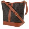 Borsa a tracolla Celine  Seau modello piccolo  in tela monogram marrone e pelle marrone - 00pp thumbnail