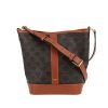 Borsa a tracolla Celine  Seau modello piccolo  in tela monogram marrone e pelle marrone - 360 thumbnail