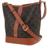 Borsa a tracolla Celine  Seau modello piccolo  in tela monogram marrone e pelle marrone - 00pp thumbnail