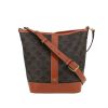 Borsa a tracolla Celine  Seau modello piccolo  in tela monogram marrone e pelle marrone - 360 thumbnail