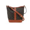 Celine  Seau shoulder bag  in brown "Triomphe" canvas  and brown leather - 360 thumbnail