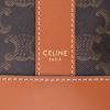 Borsa a tracolla Celine  Seau in tela "Triomphe" marrone e pelle marrone - Detail D2 thumbnail