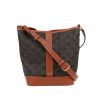 Borsa a tracolla Celine  Seau modello piccolo  in tela monogram marrone e pelle marrone - 360 thumbnail