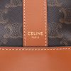 Borsa a tracolla Celine  Seau modello piccolo  in tela monogram marrone e pelle marrone - Detail D2 thumbnail