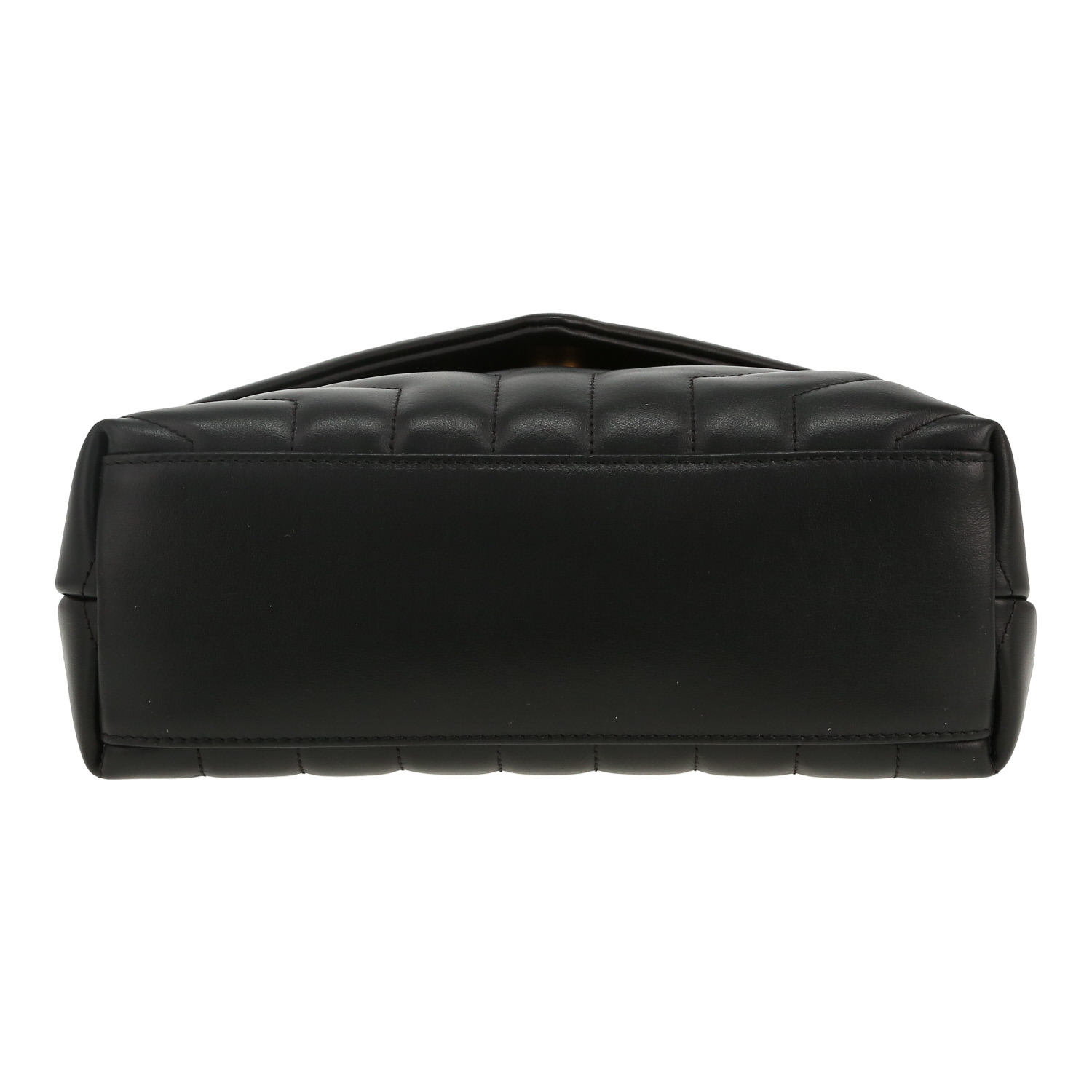 Borsa a tracolla Saint Laurent  Loulou in pelle trapuntata a zigzag nera - Detail D1