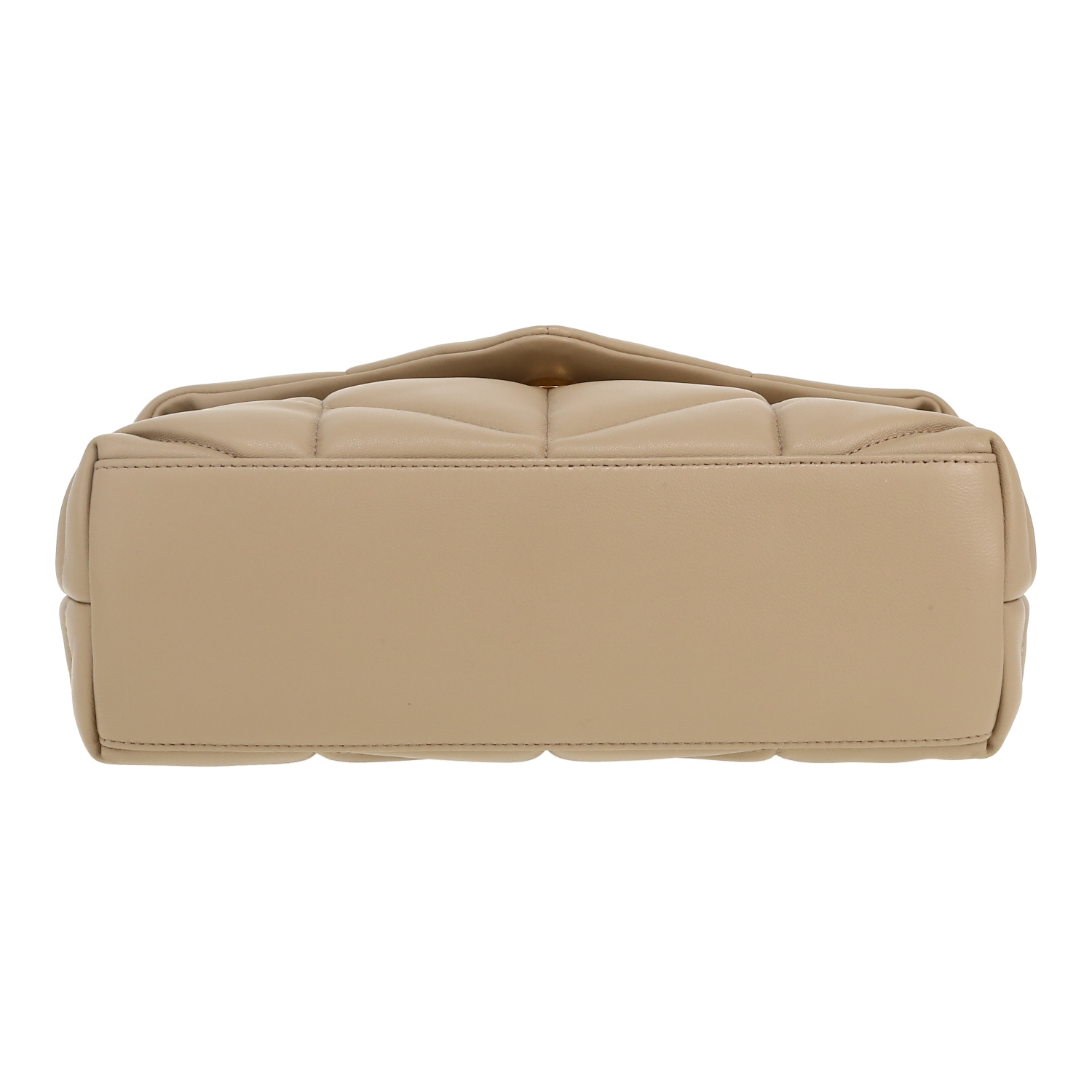 Sac bandoulière Saint Laurent  Loulou Puffer petit modèle  en cuir matelassé beige - Detail D1