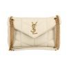 Borsa a tracolla Saint Laurent  Puffer in pelle trapuntata a zigzag beige - 360 thumbnail