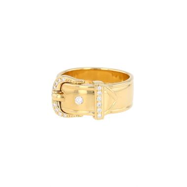 Anello Hermès  in oro giallo e diamanti
