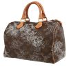 Borsa Louis Vuitton  Speedy Editions Limitées in tela monogram marrone e pelle naturale - 00pp thumbnail