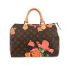 Borsa Louis Vuitton  Speedy Editions Limitées in tela monogram marrone e pelle naturale - 360 thumbnail