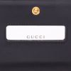 Gucci  1955 Horsebit shoulder bag  in beige raphia  and navy blue leather - Detail D2 thumbnail