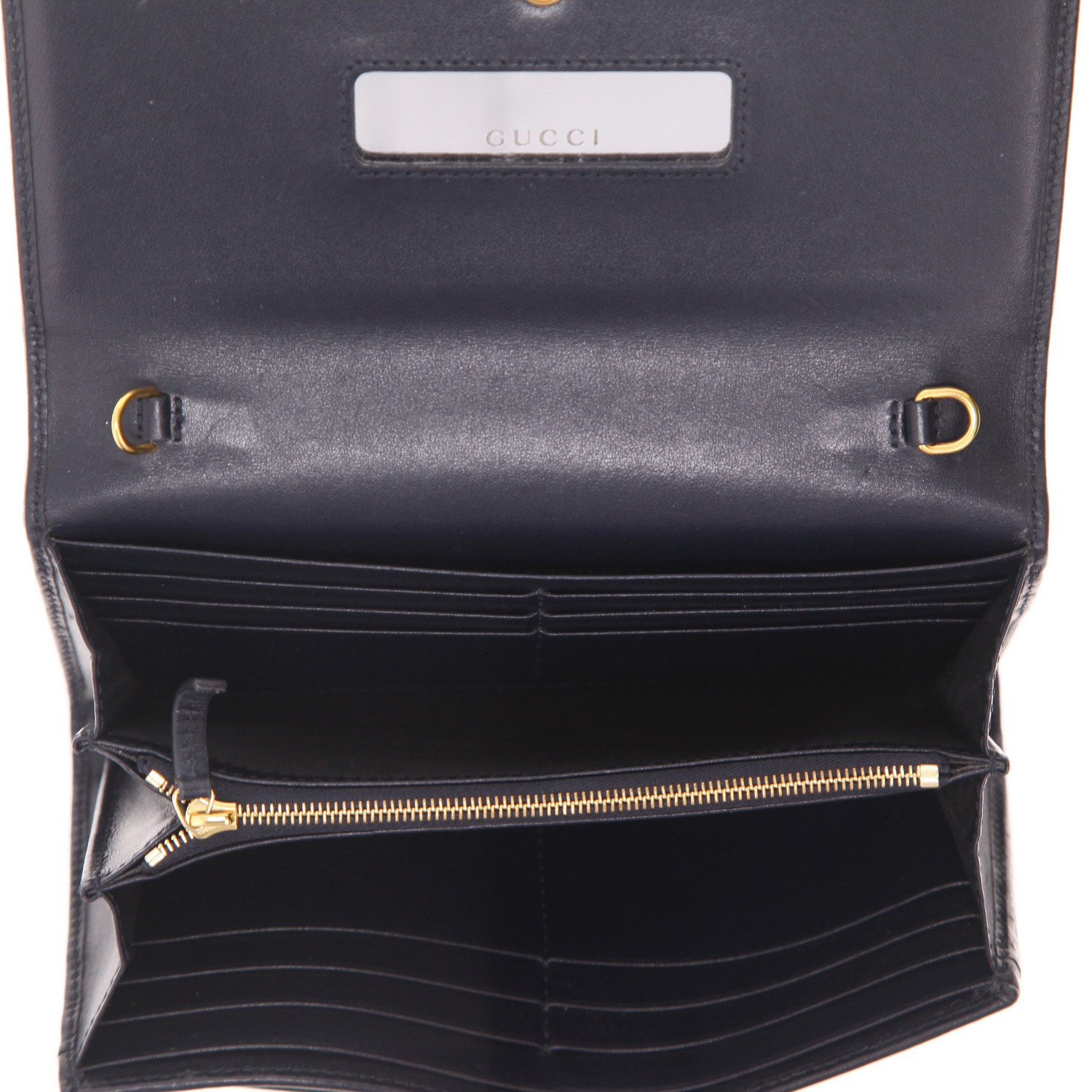 Bolso bandolera Gucci  1955 Horsebit en raffia beige y cuero azul marino - Detail D3