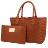 Bottega Veneta  Cabat shopping bag  in brown braided leather - 00pp thumbnail