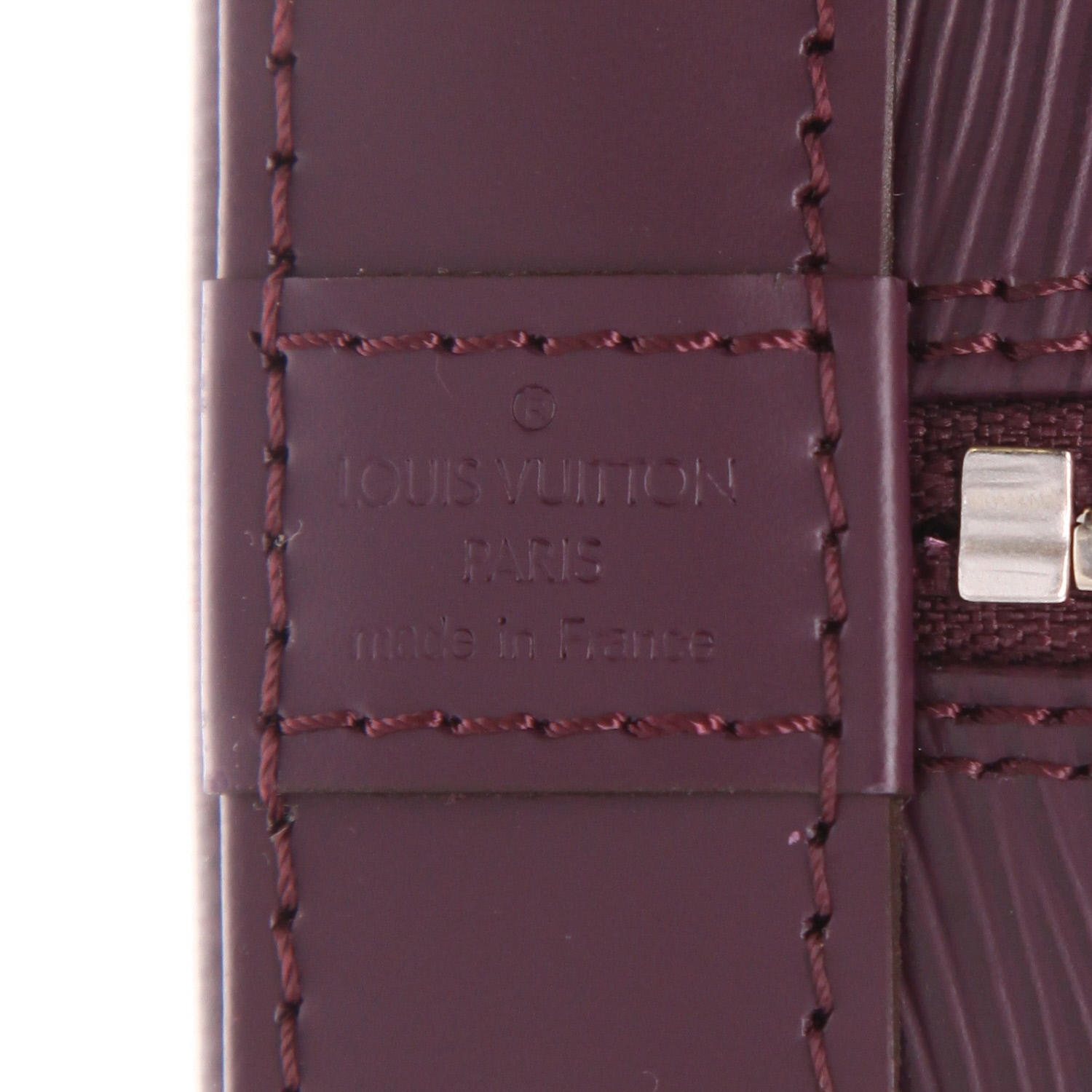 Borsa Louis Vuitton  Alma modello piccolo  in pelle Epi viola - Detail D2