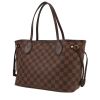 Sac cabas Louis Vuitton  Neverfull petit modèle  en toile damier ébène et cuir marron - 00pp thumbnail