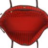 Sac cabas Louis Vuitton  Neverfull petit modèle  en toile damier ébène et cuir marron - Detail D3 thumbnail